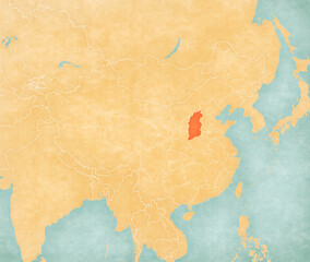 Map of China - Shanxi