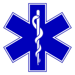 Star of Life symbol vector illustration 