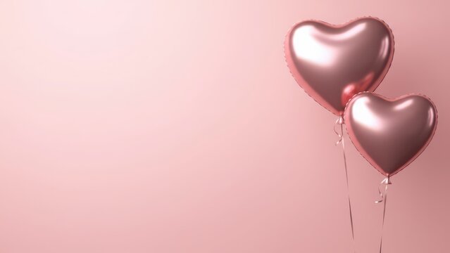 Valentine's day pink heart balloons for romantic celebrations and love