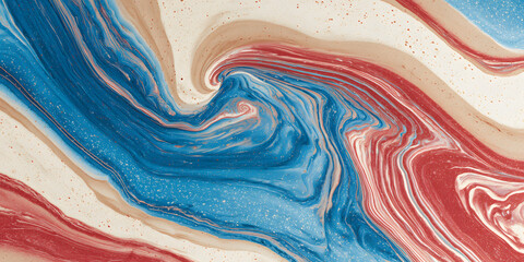 Swirling multicolored liquids abstract minimalist art