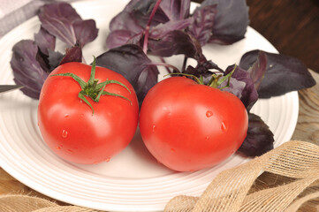 caprese salad ingredients close-up