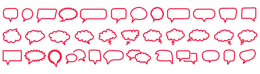 Speech Bubble set.Talk bubble Collection of diverse speech bubble icons for communication design Vector Illustration 