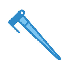 Obraz premium Stylized illustration of a pen in light blue tones on black background