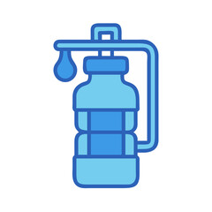 Water cooler dispenser icon, refreshing concept, clean drinking water, hydration station