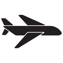 Isolated airplane icon illustration on a white background.