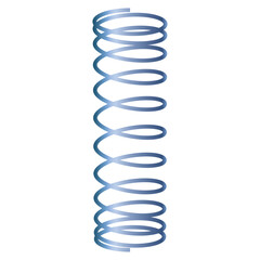 Spring illustrator. Elastic metal coil. Mechanical detail.