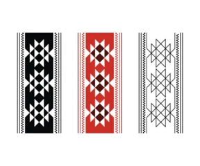 Fotobehang Afrikaanse Motieven Geometric pattern reminiscent of Bulgarian embroidery and folk art and African motifs  © Libero Monterisi