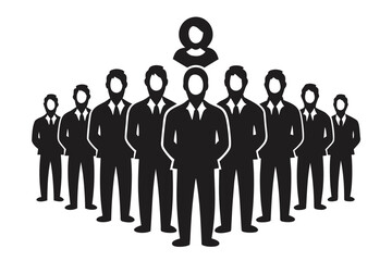 Abstract crowd of diverse user silhouettes, signifying customer segmentation and market reach