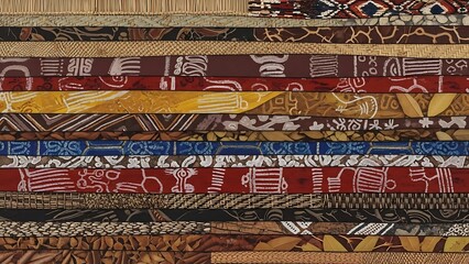 Vibrant traditional textile pattern