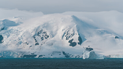 Elephant Island Antarctica Epic Snow Covered Mountains Remote Adventure Travel Nature Landscape...