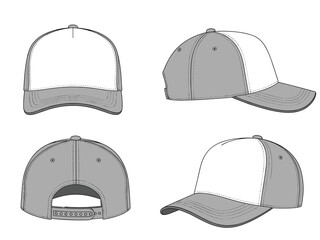 Classic Baseball Cap Vector Illustration