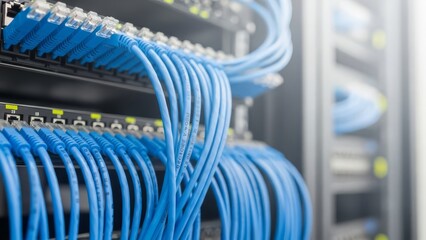 Server Room Network Cables Connectivity Technology Infrastructure
