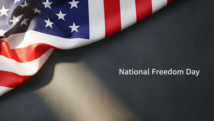 Celebrating national freedom day commemorating american liberty and freedom