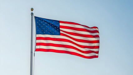 Obraz premium Celebrating national freedom day under the american flag waving high