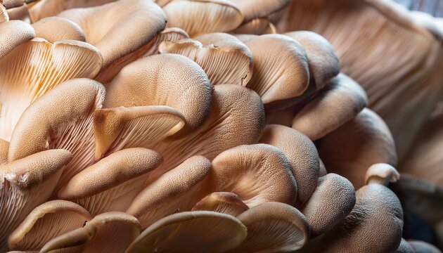 Abstract Background Macro Image Of Mushroom Sajor Caju Mushroom