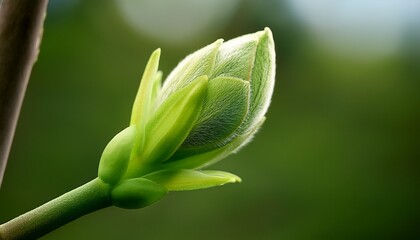 Obraz premium Emerging Green Bud