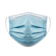 Medical face mask isolated on transparent background