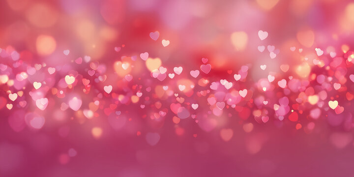 Minimal Heart Line Valentine&rsquo;s Day Banner Background