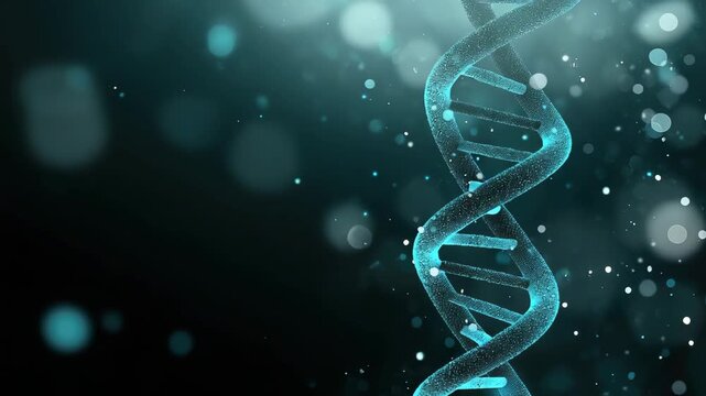 This showcases the intricate structure of DNA, highlighting its importance in genetics and the mysteries it holds for science and medicine