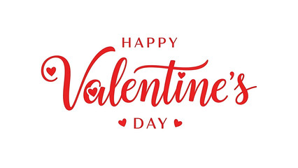 Fototapeta premium Happy valentines day greeting with red hearts on white background
