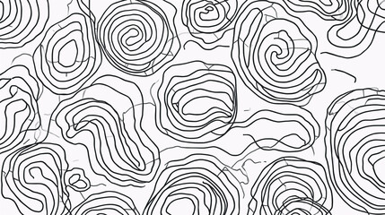 Abstract Topographic Line Pattern | Hand Drawn Contour Background