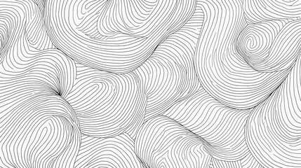 Abstract White Wavy Line Pattern | Minimal Flowing Line Background
