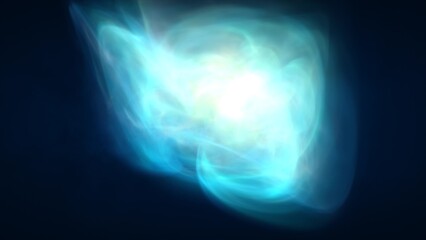 Abstract cosmic multi-colored looped transparent energy waves glowing background