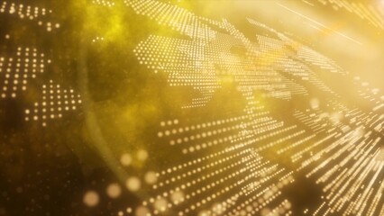 Abstract yellow dots glowing energy scientific futuristic hi-tech background