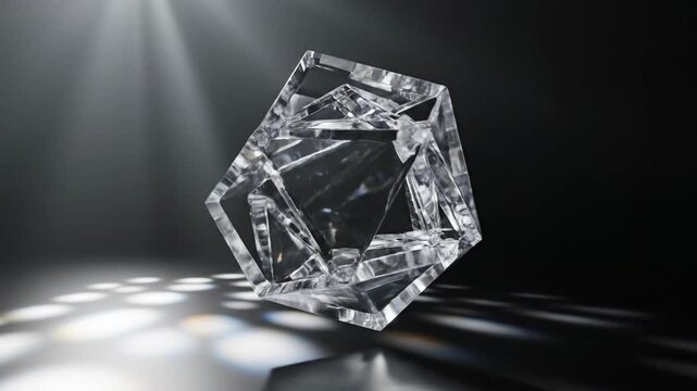 A solitary diamond glimmers on a dark reflective surface, evoking luxury and sophistication.