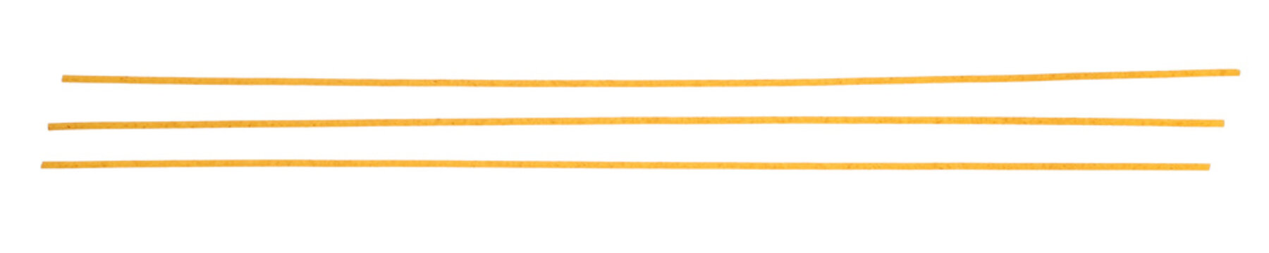 Set Italian raw spaghetti integral pasta isolated on white background, clipping path, transparency