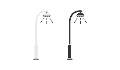 Two flexible desk lamps in white and black on a pure for office lighting solutions