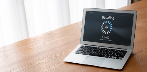 Software update on computer for modish version of device software upgrade