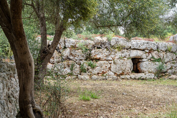 Binifat Talayot, circular Talayot ​​on the Sencelles Costitx Archaeological Route, Mallorca, Balearic Islands, Spain