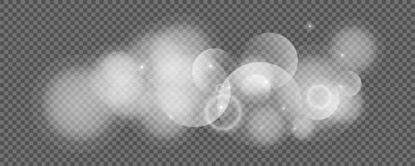 Bokeh circles on transparent background