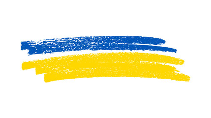 Ukrainian national flag in grunge style