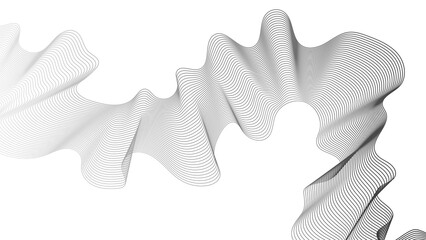 Abstract backdrop with grey wave gradient lines