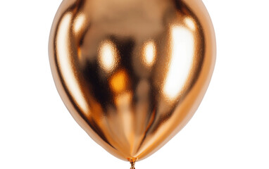 Detailed macro of metallic balloon highlighting smooth reflective material and elegant festive appeal isolated on transparent background PNG