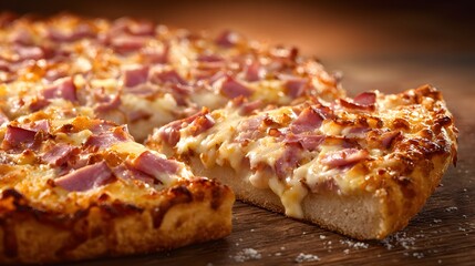 Ham and Cheese Pizza with Evenly Baked Golden Crust