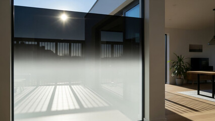 Modern Interior with Privacy Frosted Glass Window Film