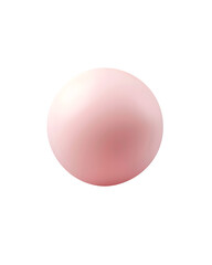 Abstract soft pink gradient sphere with smooth shading and minimal shadows, modern design object, isolated on white background. 