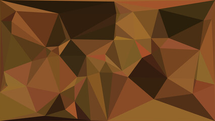 Fototapeta premium Vibrant polygonal mosaic in warm earth tones and brown hues