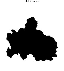 Altarnun (England) blank outline map