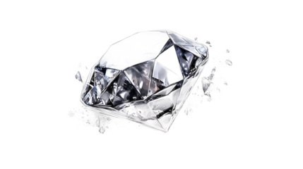 Diamond Sparkle on Black Background