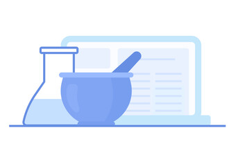 Online receipt, prescription concept, order medicines.