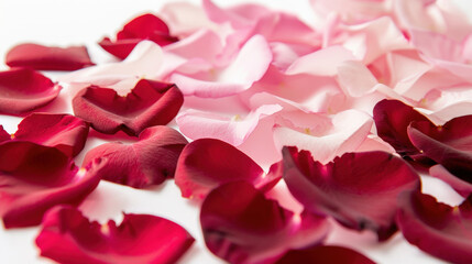 Red and Pink Rose Petals Romantic Background