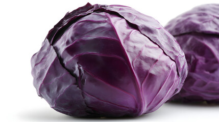 Fototapeta premium Fresh red cabbage isolated on a white background
