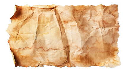Old Crumpled Parchment Paper Texture Background