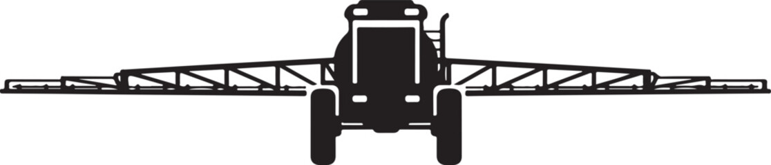 Agricultural Sprayer Silhouette Farming Equipment Icon
