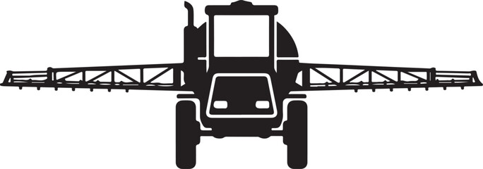 Agricultural Sprayer Silhouette Farming Equipment Icon