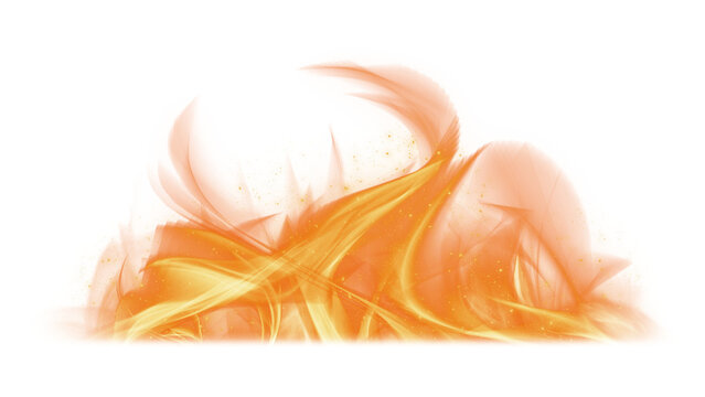 Retro png orange fire flame border
